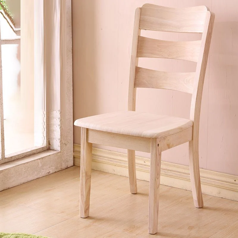 Houten moderne stijl eetkamerstoel Ladder achterkant stoel voor eetkamer Clearhalo