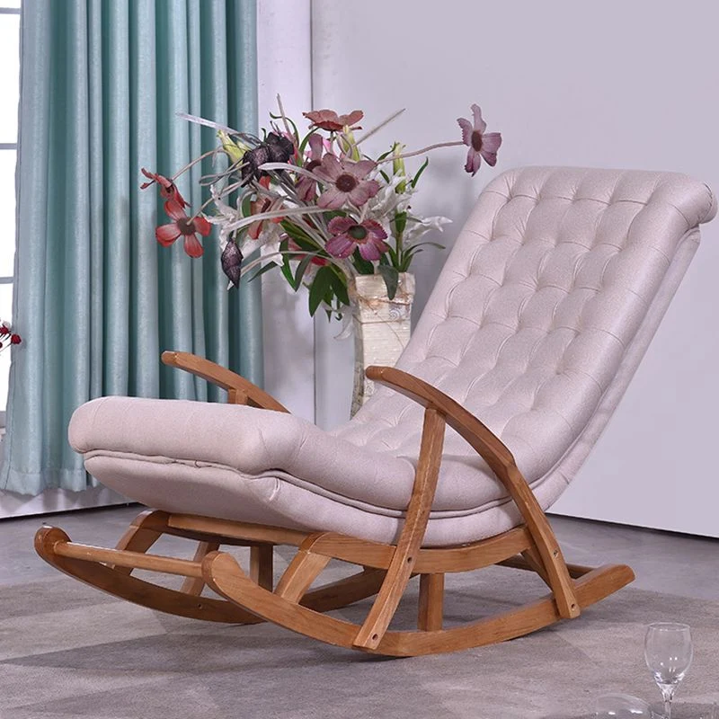 Houten onderstel Chaise Lounge Luie fauteuil Vrije tijd Schommelstoel voor één huis Clearhalo