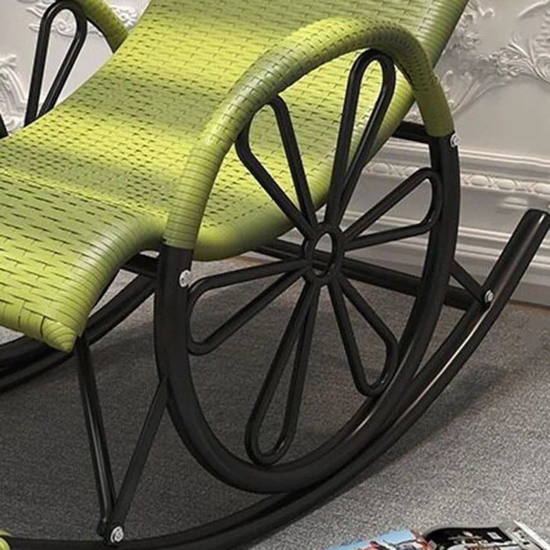 IJzeren onderstel moderne stijl luie fauteuil familie chaise schommelstoel voor balkon Clearhalo