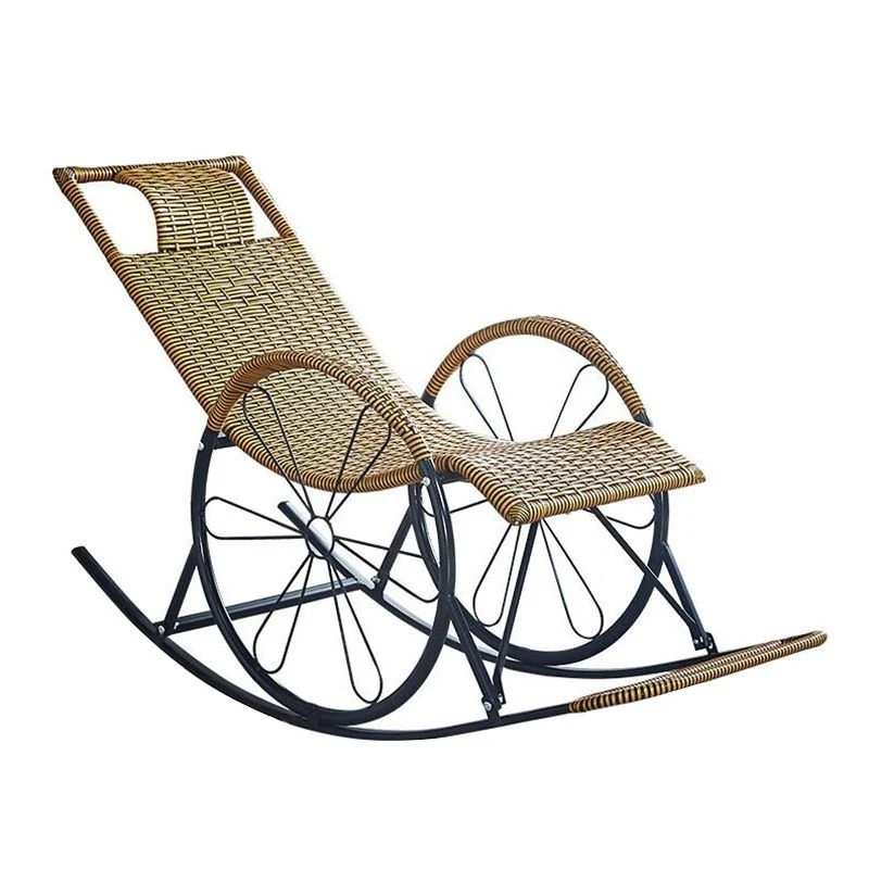 IJzeren onderstel moderne stijl luie fauteuil familie chaise schommelstoel voor balkon Clearhalo