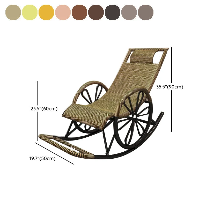 IJzeren onderstel moderne stijl luie fauteuil familie chaise schommelstoel voor balkon Clearhalo