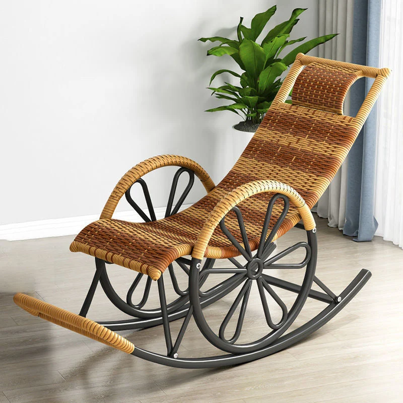 IJzeren onderstel Vrije tijd Enkele chaise Luie stoel Balkon Fauteuil Schommelstoel Clearhalo