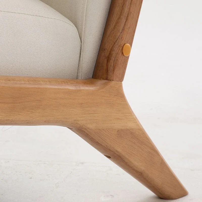 31 inch L x 29,5 inch B x 14 inch H Fauteuil Massief hout Beklede Accentstoel grijs/blauw/beige Clearhalo
