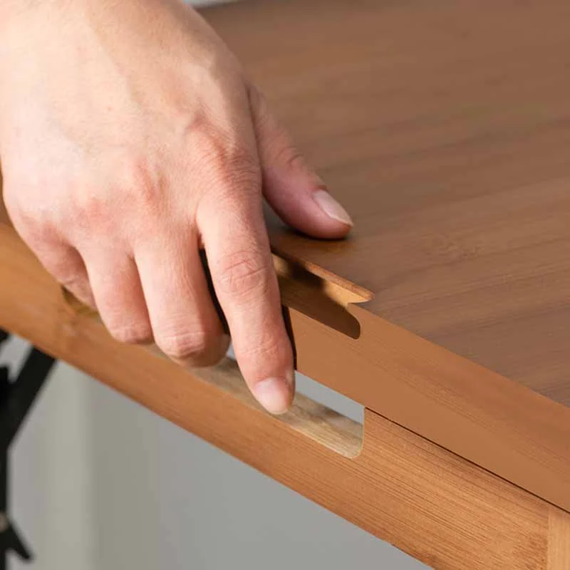 Indoor Minimalisme Barkruk Armloze houten rugleuning Opvouwbare tegenkruk Clearhalo