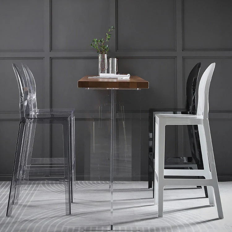 Industriële acryl tegenhoogte krukken 4 poten barkruk voor binnen Clearhalo
