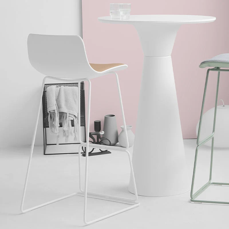 Industriële armloze kruk voor binnen, kunststof barkruk met bekleding Clearhalo