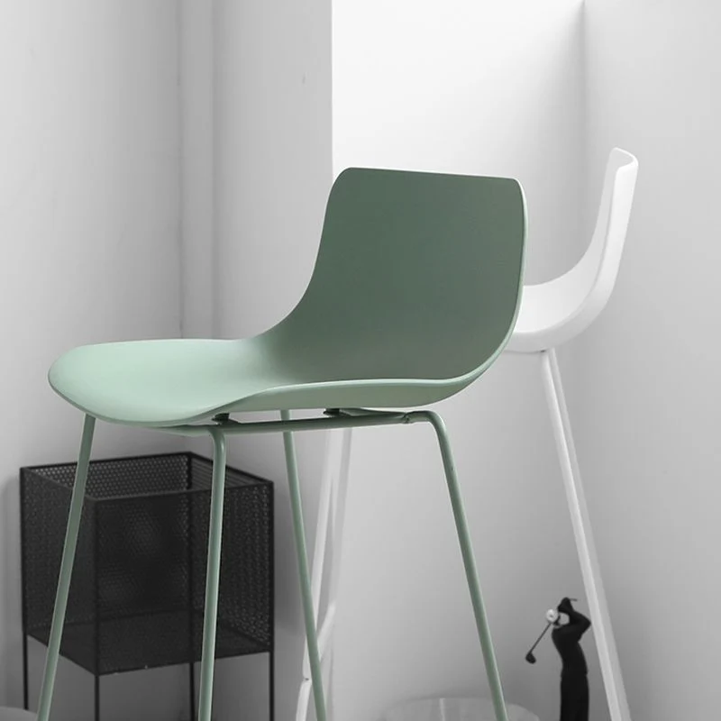 Industriële armloze kruk voor binnen, kunststof barkruk met bekleding Clearhalo