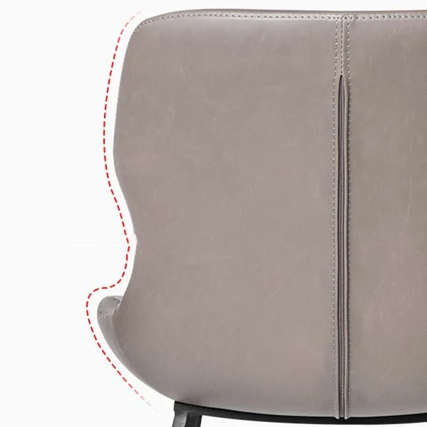 Industriële eet- en accentstoelen van kunstleer en metaal voor de keuken Clearhalo