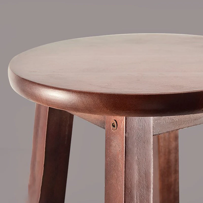 Industriële houten eenvoudige retro barkruk, hoge binnenkruk met ronde zitting Clearhalo