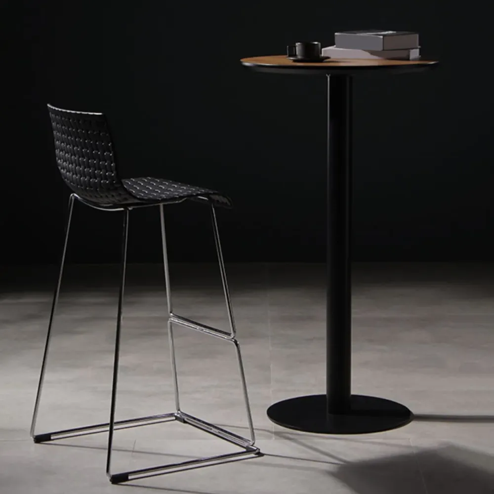 Industriële kunststof tegenkruk Armloze barkruk voor woonkamer Clearhalo