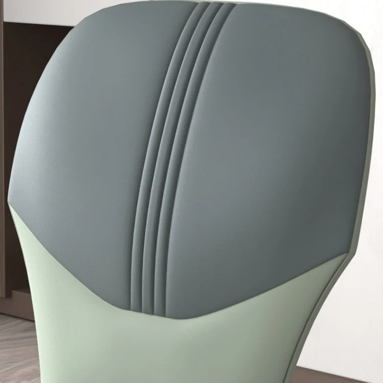 Industriële metalen eetkamerstoel PU lederen eetkamerstoelen voor thuisgebruik Clearhalo