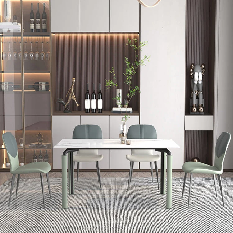 Industriële metalen eetkamerstoel PU lederen eetkamerstoelen voor thuisgebruik Clearhalo
