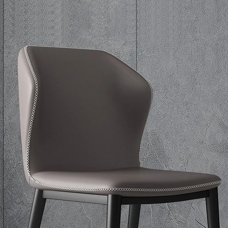 Industriële metalen eetkamerstoelen Armloze zijstoel met rugleuning voor gebruik restaurants (set van 2) Clearhalo