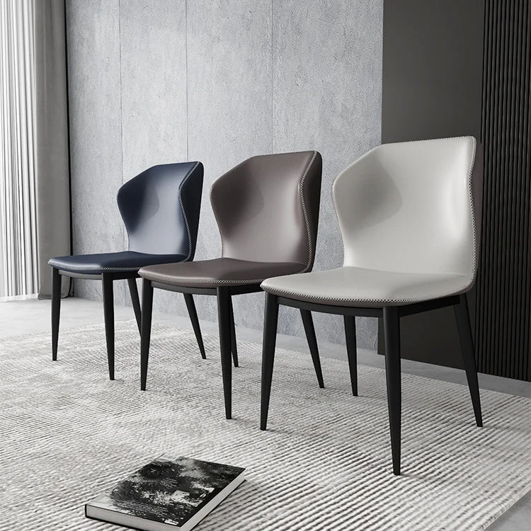 Industriële metalen eetkamerstoelen Armloze zijstoel met rugleuning voor gebruik restaurants (set van 2) Clearhalo