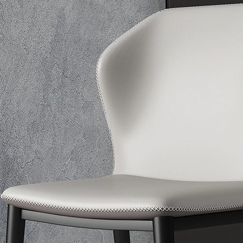 Industriële metalen eetkamerstoelen Armloze zijstoel met rugleuning voor gebruik restaurants (set van 2) Clearhalo