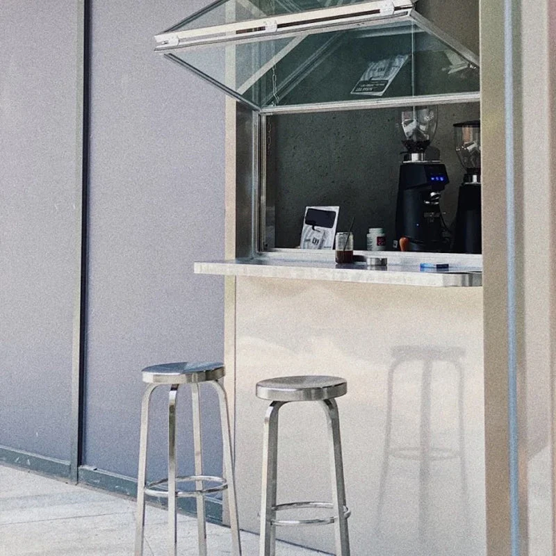 Industriële stijl lage rug metalen barkruk tegenkruk voor keukenbar Clearhalo