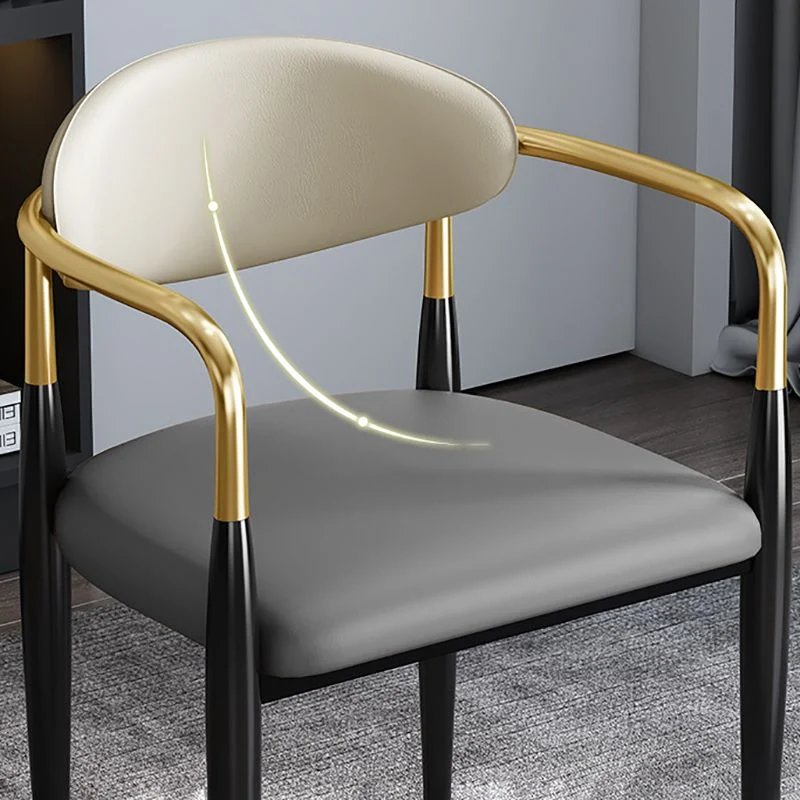 Industriële stoelen met open rug Eetkamerstoel voor keuken met metalen poten Clearhalo