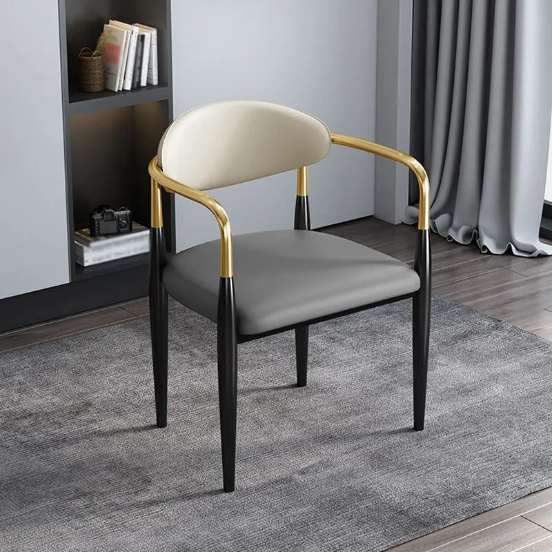 Industriële stoelen met open rug Eetkamerstoel voor keuken met metalen poten Clearhalo
