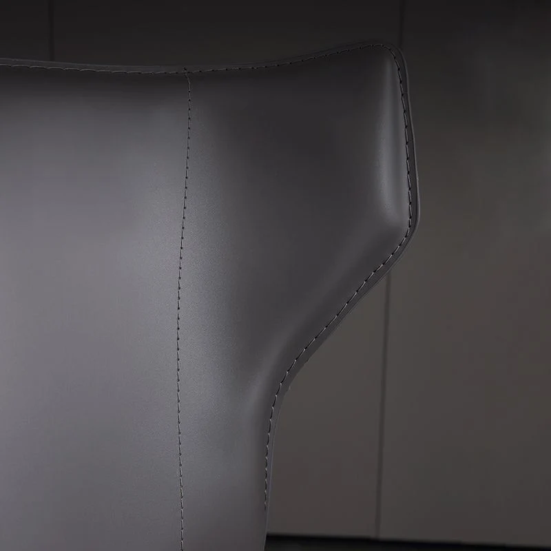 Industriële Wingback-zijstoel, gestoffeerde armloze eetkamerstoelen Clearhalo