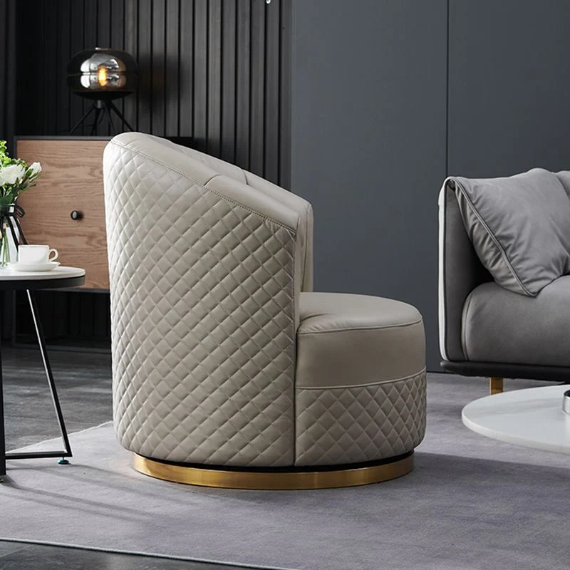 Italiaanse lichte luxe fauteuil Draaibare enkele stoel Zitkamer Eenpersoonsbank Scandinavisch Clearhalo
