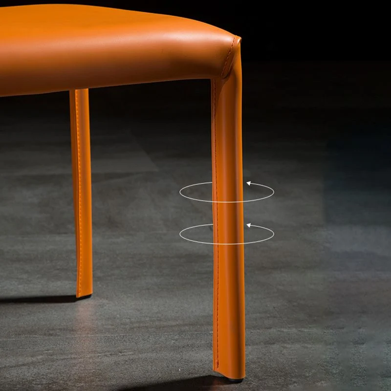 Keuken Wingback armloze eetkamerstoel Beklede zijstoel Clearhalo