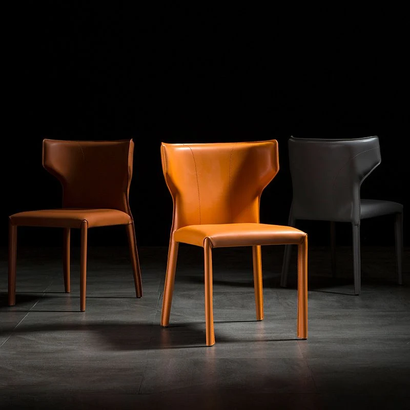 Keuken Wingback armloze eetkamerstoel Beklede zijstoel Clearhalo