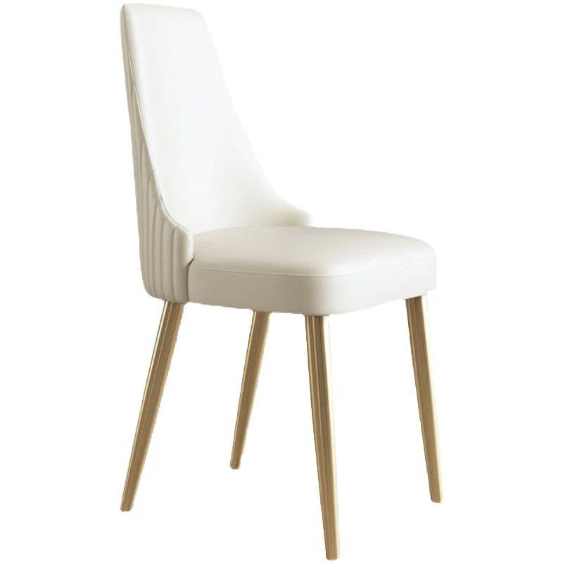 Kitchen Home Glam Chair Armloze eetkamerstoel met gestoffeerd Clearhalo