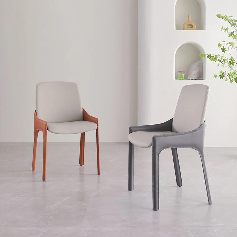 Kunstleer arm eetkamerstoelen moderne thuis eetkamer bijzetstoel Clearhalo