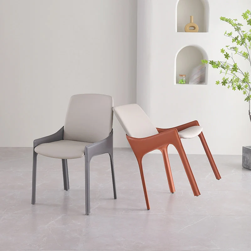 Kunstleer arm eetkamerstoelen moderne thuis eetkamer bijzetstoel Clearhalo