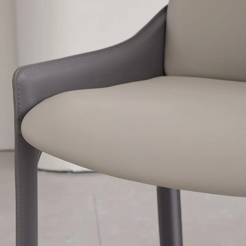 Kunstleer arm eetkamerstoelen moderne thuis eetkamer bijzetstoel Clearhalo