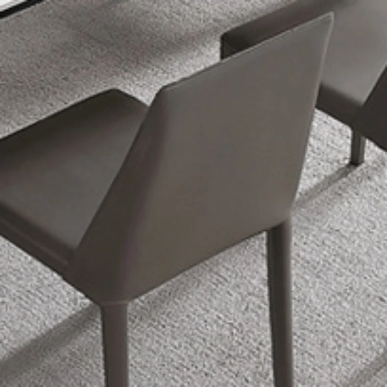 Kunstleer keukeneetkamerstoelen Moderne bijzetstoelen met metalen poten Clearhalo