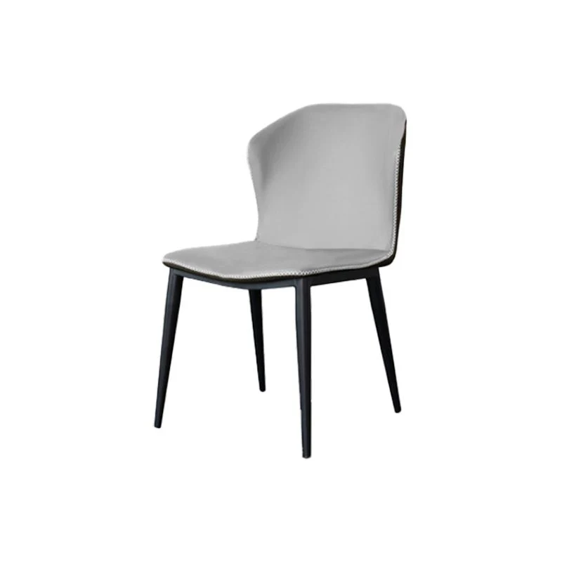 Kunstleer keukeneetkamerstoelen Moderne bijzetstoelen met metalen poten Clearhalo