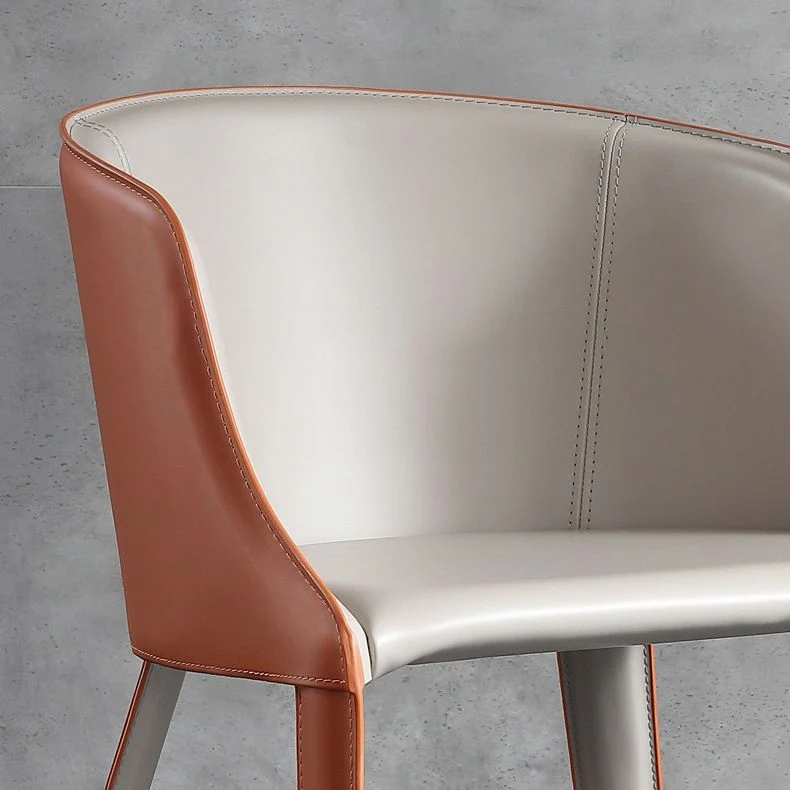 Kunstleer keukeneetkamerstoelen moderne metalen bijzetstoelen Clearhalo