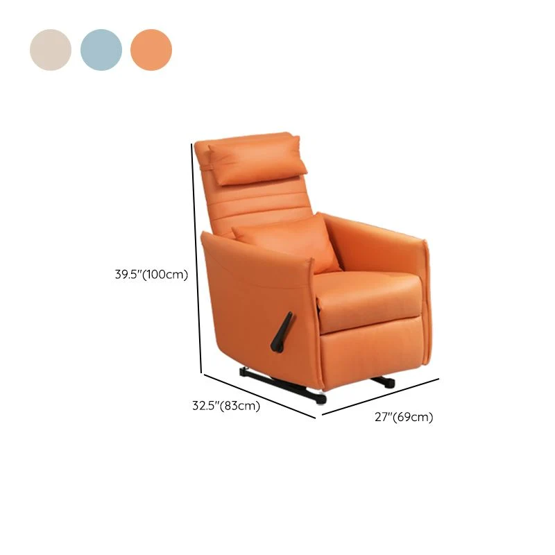 Kunstleer verstelbare handmatige fauteuil moderne schommelfauteuils met kussen Clearhalo