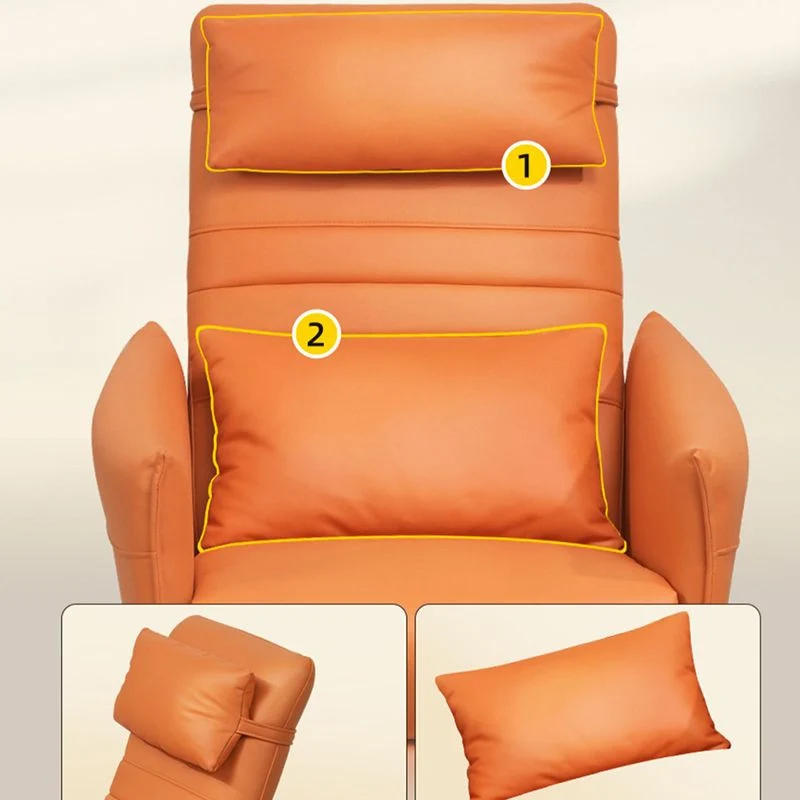 Kunstleer verstelbare handmatige fauteuil moderne schommelfauteuils met kussen Clearhalo