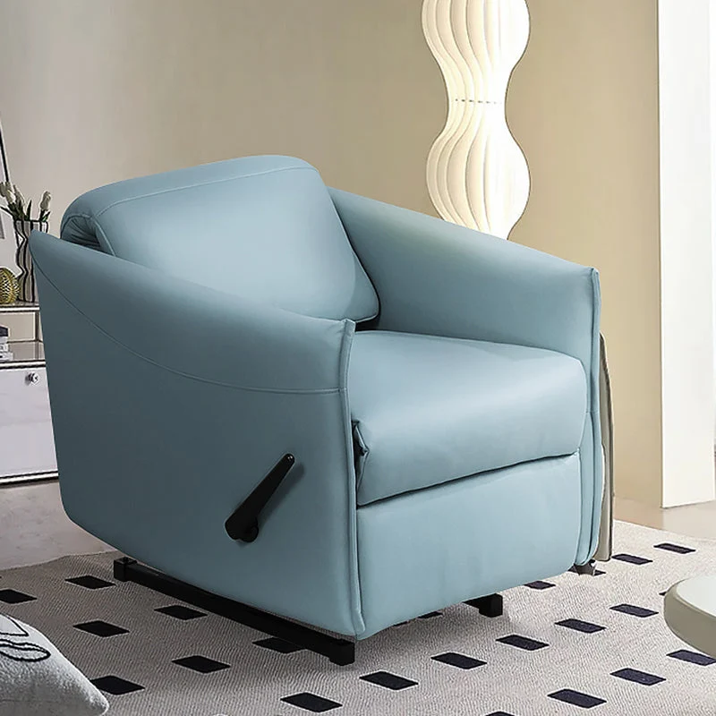 Kunstleer verstelbare handmatige fauteuil moderne schommelfauteuils met kussen Clearhalo