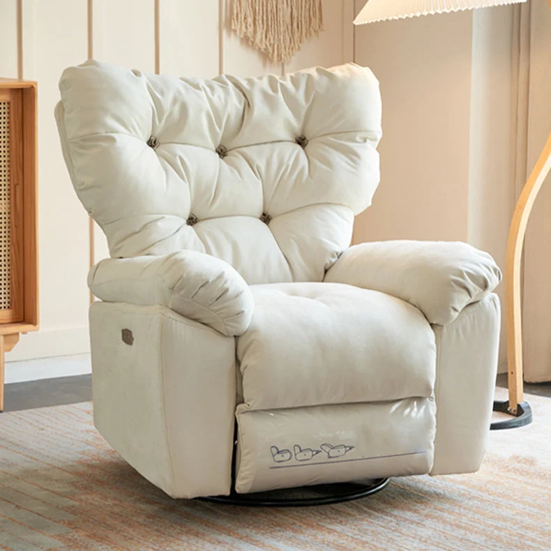 Kunstleer Wing Chair Fauteuil Verstelbare Wingback-fauteuil met getufte rugleuning Clearhalo