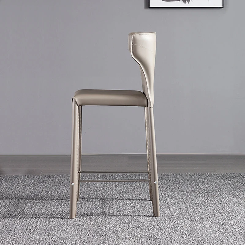 Kunstleren bar- en toonbankkruk Tuinkruk Scandinavische stijl met rugleuning Clearhalo