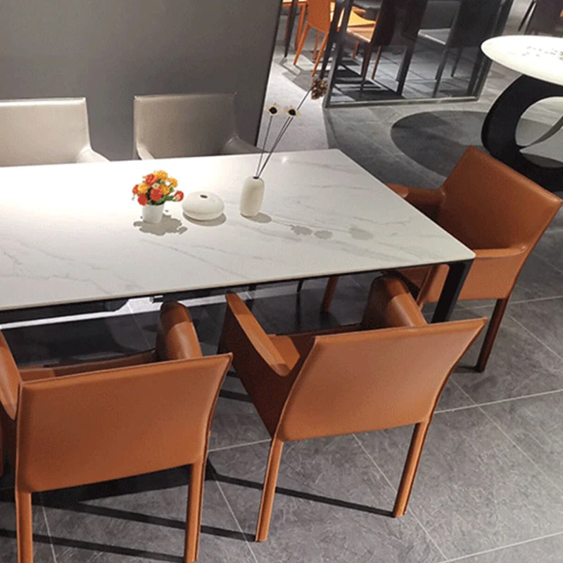 Kunstleren keukenfauteuils Eigentijdse gestoffeerde eetkamerstoelen Clearhalo