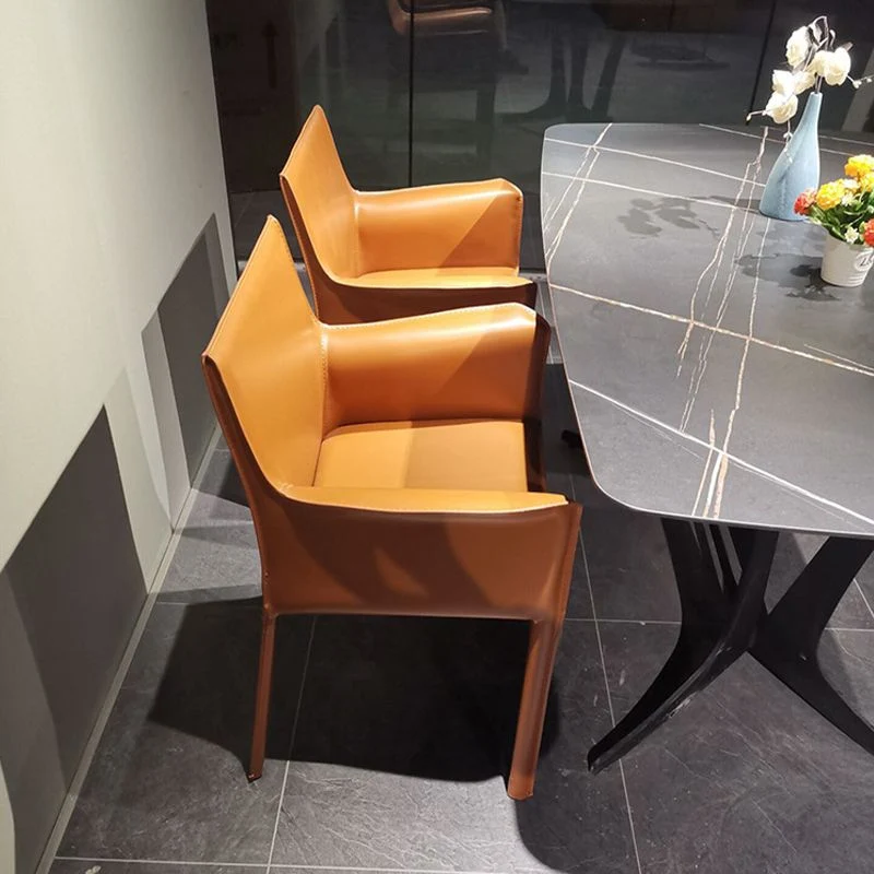 Kunstleren keukenfauteuils Eigentijdse gestoffeerde eetkamerstoelen Clearhalo