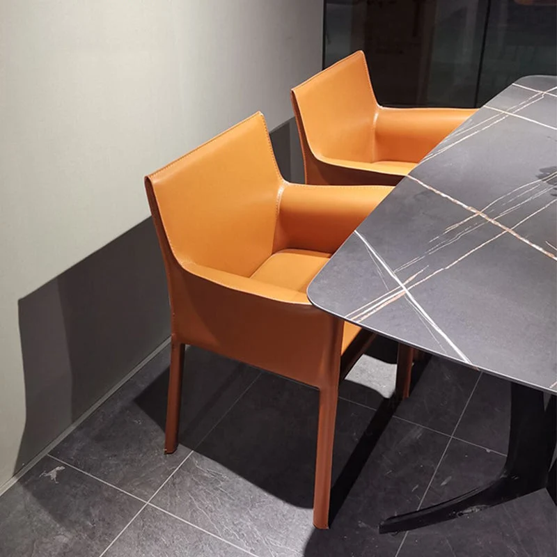Kunstleren keukenfauteuils Eigentijdse gestoffeerde eetkamerstoelen Clearhalo