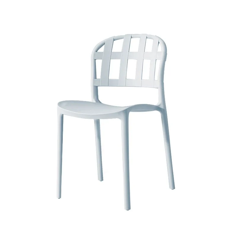 Kunststof armloze eetkamerstoelen Scandinavische stijl bijzetstoel voor thuis dineren Clearhalo