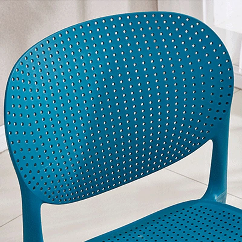 Kunststof moderne binnen-buiten zijstoel, thuis eetkamerstoel met open rug Clearhalo