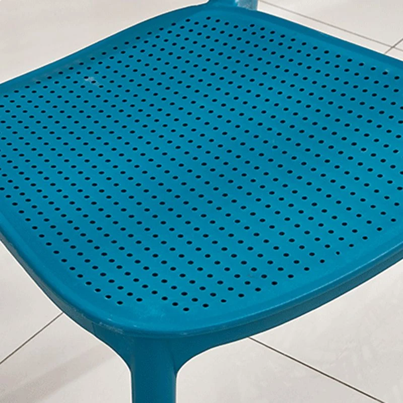 Kunststof moderne binnen-buiten zijstoel, thuis eetkamerstoel met open rug Clearhalo