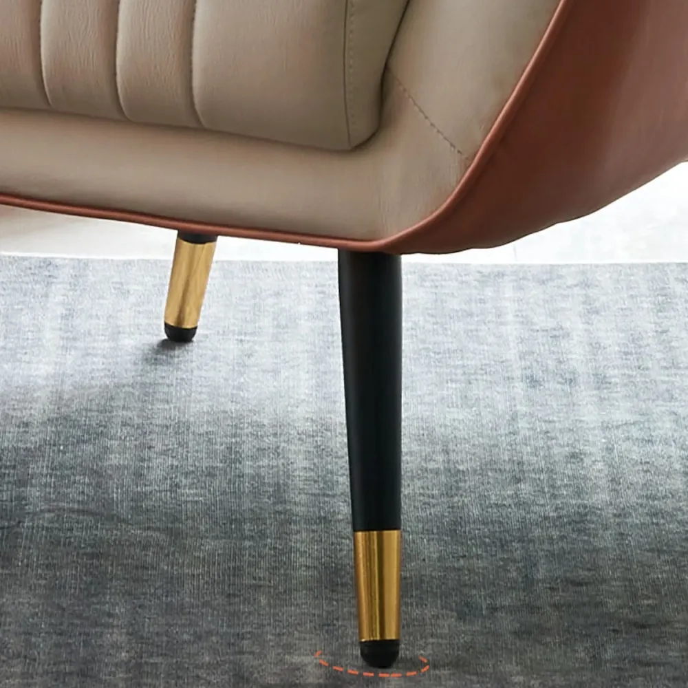 Lederen loungestoel, inclusief armen, lounge-accentstoel voor woonkamer Clearhalo