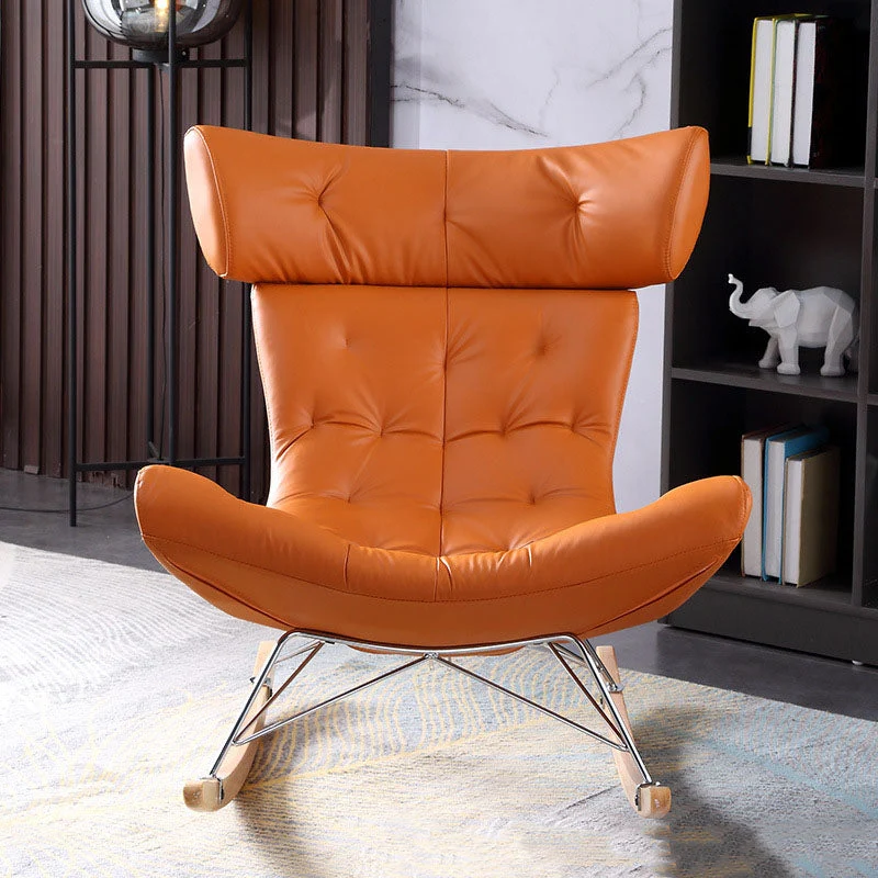 Lichte luxe stijl moderne luie fauteuil lounge vrije tijd schommelstoel voor woonkamer Clearhalo