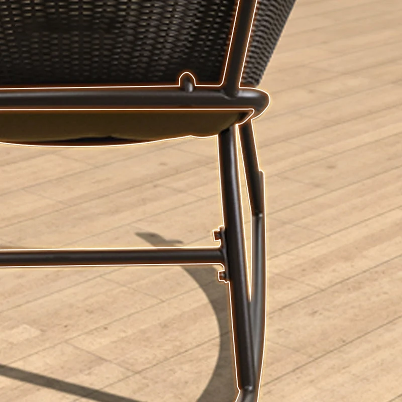 Liggende donkere schommelstoel Modern met gevoerde zitting Schommelstoel 26" x 34,7" x 30,7" Clearhalo