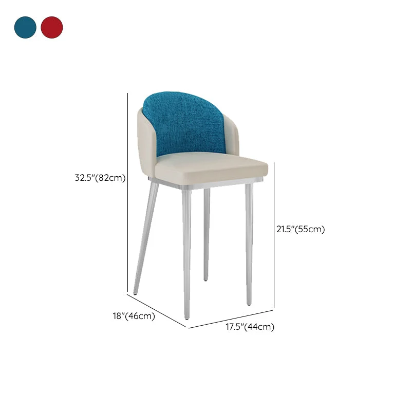 Linnen baliestoelen met metalen frame Glam binnenkrukken Clearhalo
