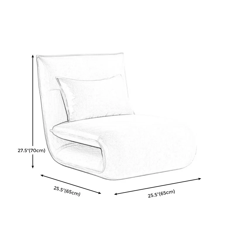 Linnen converteerbare stoel 25,6 "L x 25,6" B x 27,5 "H stoel voor woonkamer en slaapkamer Clearhalo