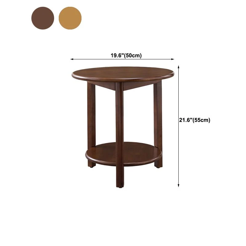 Massief houten bijzettafel met 3 poten Scandinavische minimalistische ronde bijzettafel Clearhalo